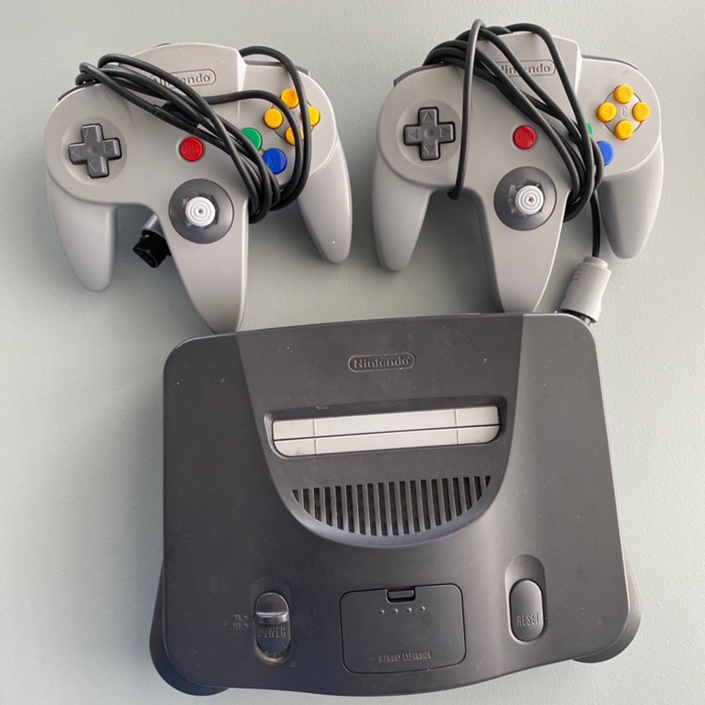 Nintendo 64 Console and Controllers